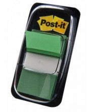 Самозалепващи индекси Post-it 680-3 - Зелени, 2.5 х 4.3 cm, 50 броя