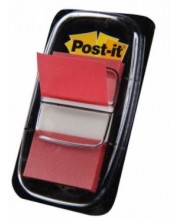 Самозалепващи индекси Post-it 680-1 - Червени, 2.5 х 4.3 cm, 50 броя -1