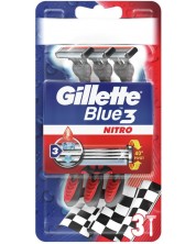 Gillette Blue 3 Самобръсначки за еднократна употреба Nitro, 3 броя