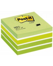 Самозалепващо кубче Post-it - Green, 7.6 x 7.6 cm, 450 листа