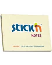 Самозалепващи се листчета Stick'n - 76 x 101 mm, жълти, 100 листа -1