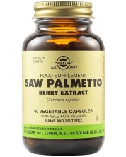 Saw Palmetto Berry Extract, 60 растителни капсули, Solgar