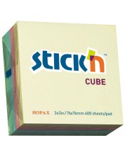 Самозалепващи се листчета Stick'n - 76 x 76 mm, пастелни, 4 цвята, 400 листа