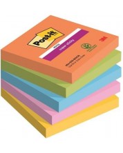 Самозалепващи листчета Post-it - Super Sticky, 5 опаковки х 90 листа