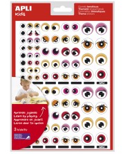 Самозалепващи стикери Apli - Очички, червени