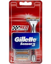Gillette Sensor 3 Самобръсначка Red, с 6 сменяеми ножчета -1