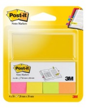 Самозалепващи индекси Post-it 670-4 - Микс неон, 2 х 3.8 cm