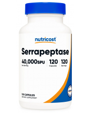 Serrapeptase 40.000 SPU, 120 капсули, Nutricost -1