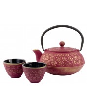 Сет за чай Bredemeijer - Shanghai, 600 ml, 3 части, червен