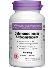 Selenomethionine, 200 mcg, 60 капсули, Natural Factors