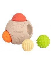 Сензорни топки Miniland - Eco Big Sensory Balls, 5 броя -1