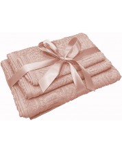 Сет от 3 памучни кърпи Aglika - Boho, розов