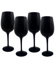 Сет от 4 чаши за вино Vin Bouquet - Черни -1