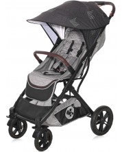 Сенник за детска количка Lorelli - Линии, Black & Mint -1