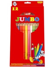 Цветни моливи с острилка Sense – Jumbo, 12 броя -1