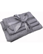 Сет от 3 памучни кърпи Aglika - Boho, сиви -1