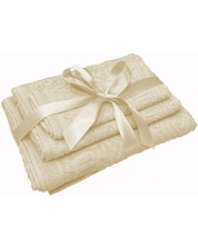 Сет от 3 памучни кърпи Aglika - Boho, екрю -1