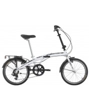 Сгъваем велосипед със скорости SPRINT - Comfort, 20", бял -1