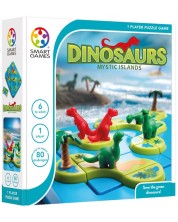 Детска логическа игра Smart Games Originals Kids Adults - Мистичните динозавърски острови -1