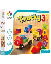 Детска логическа игра Smart Games Preschool Wood - Камиончета