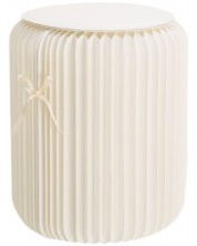 Сгъваема табуретка Stretchy - Macaron, 28 cm, бяла -1
