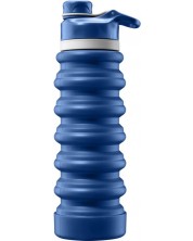 Сгъваема бутилка Cellularline - Rebottle, 750ml, синя -1