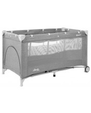 Сгъваема кошара на 2 нива Caretero - Basic Plus, Light Grey -1