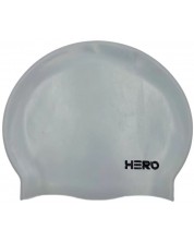 Шапка за плуване HERO - Silicone Swimming Helmet, сива -1