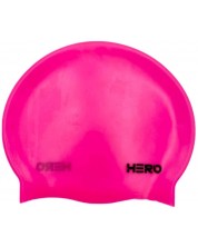 Шапка за плуване HERO - Silicone Swimming Helmet, розова