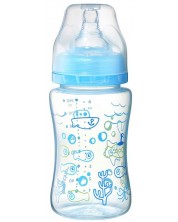 Шише с широко гърло Babyоno - 240 ml, синьо