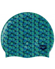 Шапка за плуване Arena - Print 2 Caps, зелена