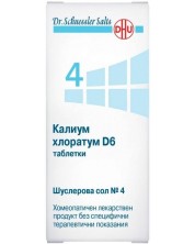 Шуслерова сол №4 Калиум хлоратум D6, 200 таблетки, DHU