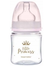 Антиколик шише Canpol Easy Start - Royal Baby, 120 ml, розово -1