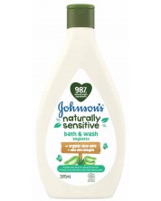 Шампоан за коса и тяло Johnson's - Naturally Sensitive, 395 ml -1