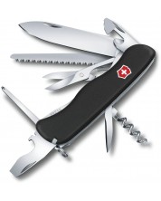 Швейцарски джобен нож Victorinox - Outrider, черен, блистер