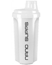 Шейкър NanoSupps - Nano BCAA, 500 ml, бял -1