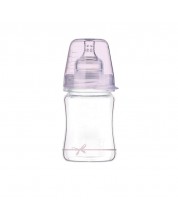 Шише Lovi - Baby Shower, стъклено, 150 ml, 0м+, розово