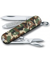 Швейцарски джобен нож Victorinox - Classic SD, 7 функции, камуфлаж