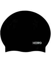 Шапка за плуване HERO - Silicone Swimming Helmet, черна -1
