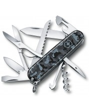 Швейцарски джобен нож Victorinox Huntsman - Черен камуфлаж, 15 функции -1