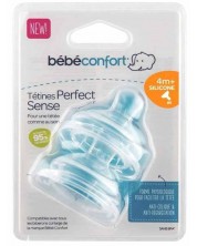 Силиконови резервни биберони Bebe Confort - Perfect Sense, р-р L, 4 m+, 2 броя -1