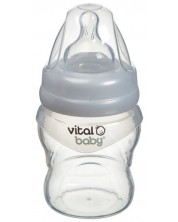 Силиконово шише за подпомагане на храненето Vital Baby - Anti-Colic, 150 ml