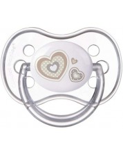 Силиконова залъгалка Canpol - Newborn Baby, 0-6 месеца, бяла -1