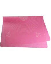 Силиконова подложка за месене Morello - Light Pink, 65 х 45 cm, розова