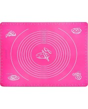 Силиконова подложка за месене Morello - Light Pink, 50 х 40 cm, розова -1