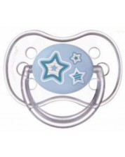 Силиконова залъгалка Canpol - Newborn Baby, с форма на черешка, 6-18 месеца, синя -1