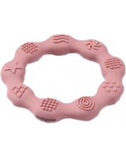 Силиконова гризалка-пръстен Babyono - Розова