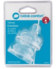 Силиконови резервни биберони Bebe Confort - 2 броя, 6-24м -1