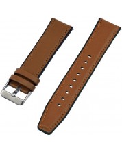 Силиконова каишка Xmart - Watch Band Leather, 22 mm, кафява -1