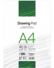 Скицник Drasca Drawing pad - 20 листа, бели листове, А4